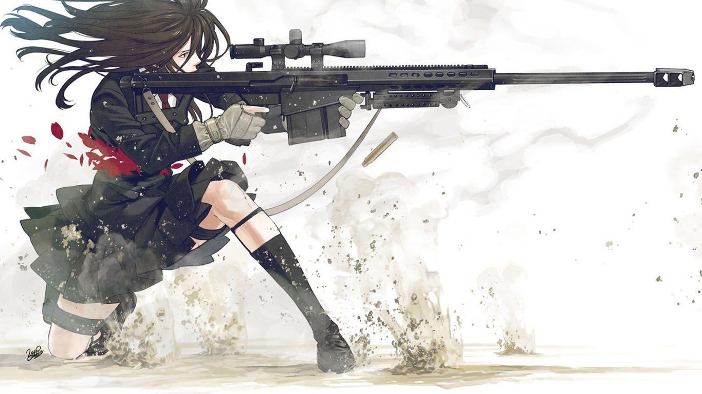 anime, M82A1, Gun, Anime girls Wallpaper