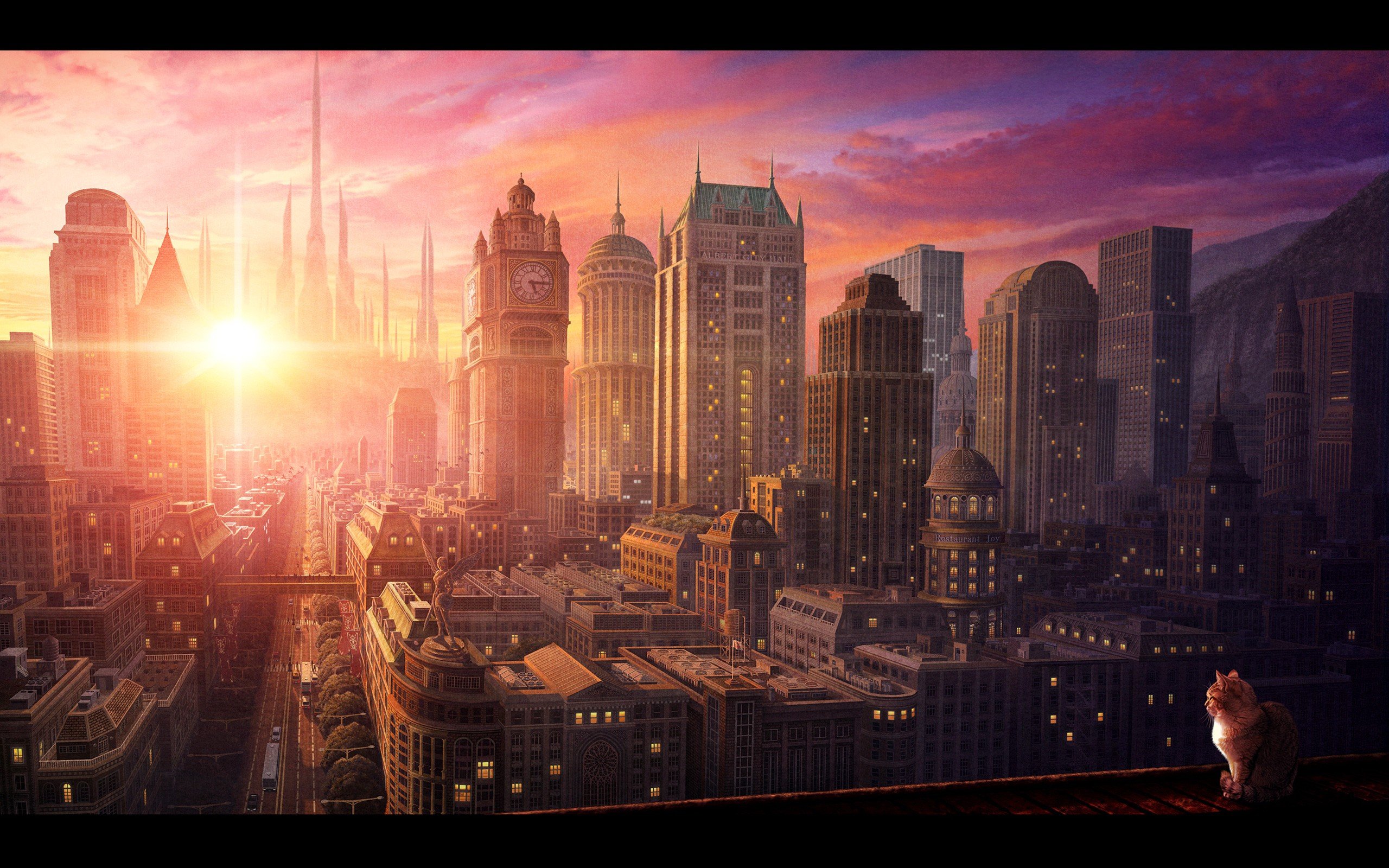 anime, Cityscape, Architecture Wallpapers HD / Desktop and Mobile Backgroun...
