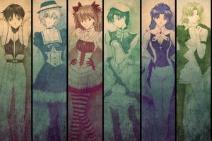 anime, Neon Genesis Evangelion, Ikari Shinji, Ayanami Rei, Asuka Langley Soryu, Katsuragi Misato, Akagi Ritsuko