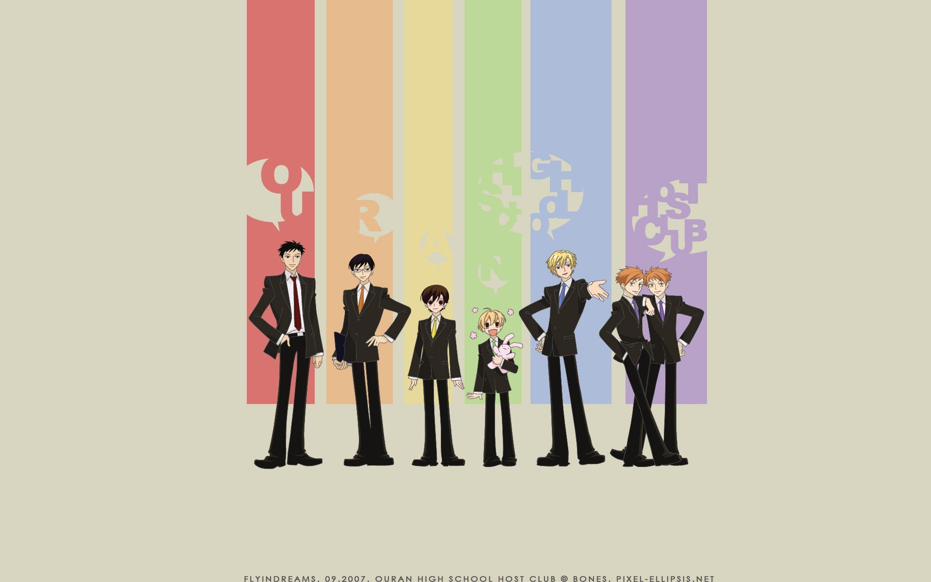 anime, Ouran Highschool Host Club, Anime boys, Rainbows Wallpaper