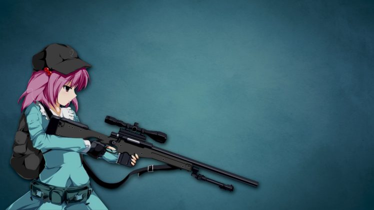 anime, Gun, Sniper rifle HD Wallpaper Desktop Background
