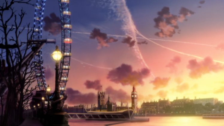 anime, Ferris wheel HD Wallpaper Desktop Background