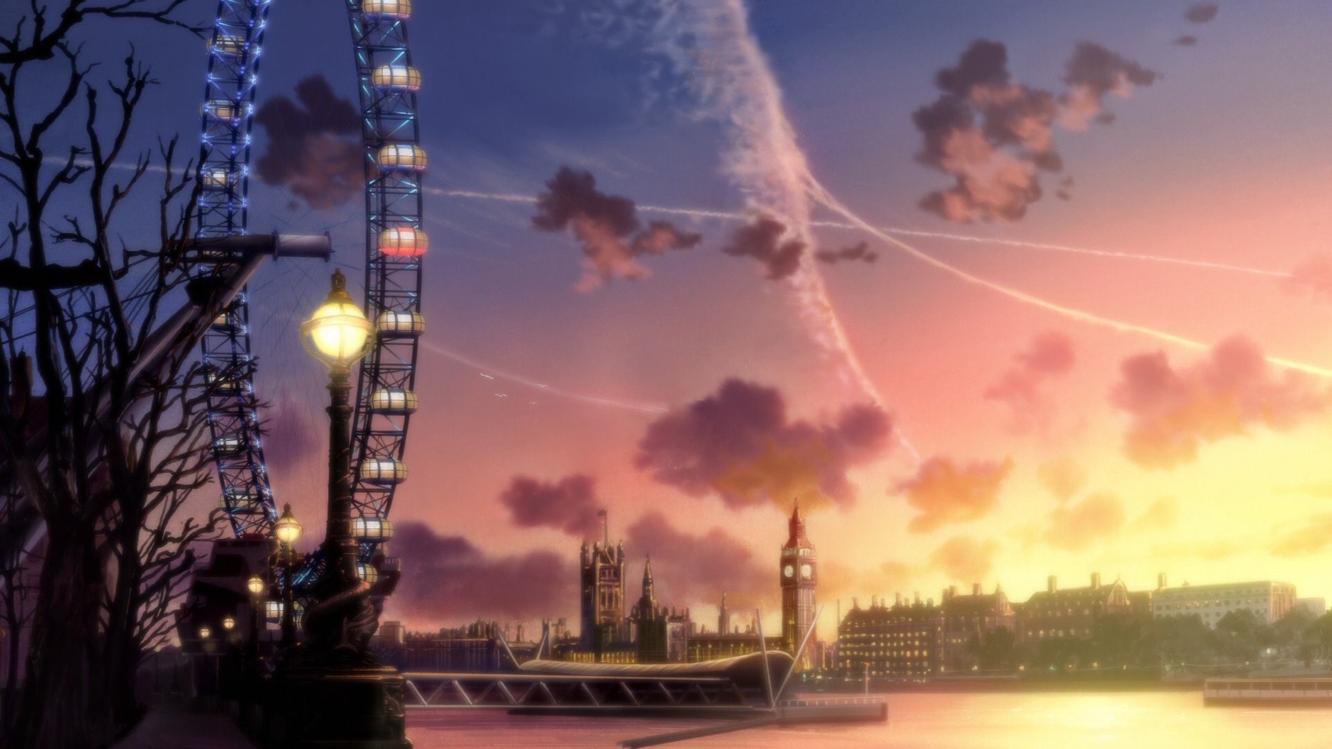 anime, Ferris wheel Wallpaper