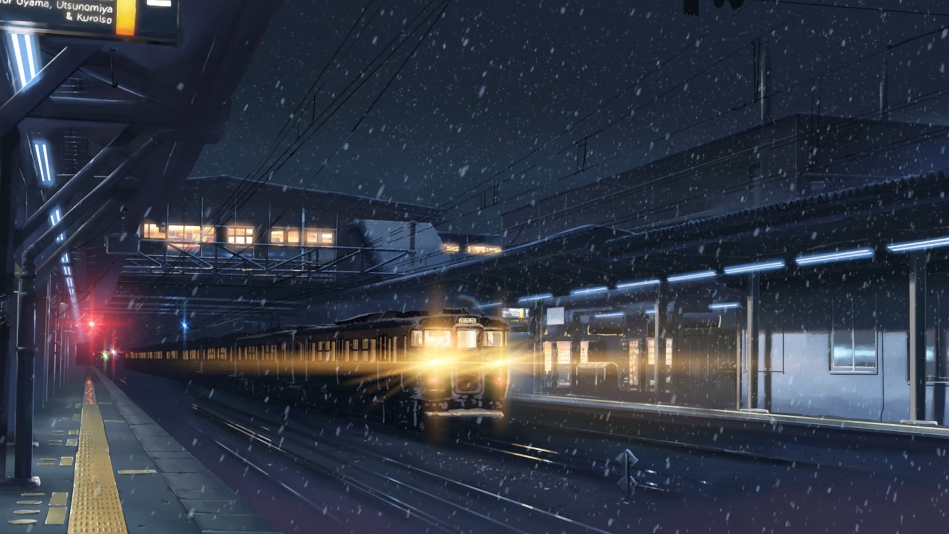 5 Centimeters Per Second, Anime, Train station Wallpaper