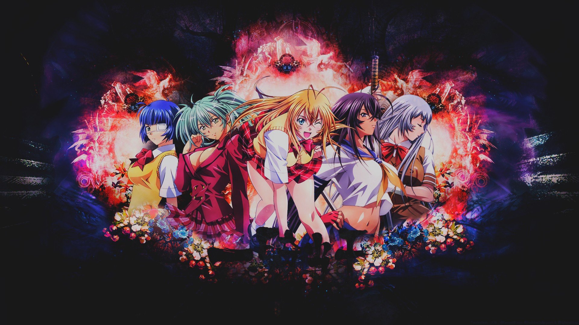 anime girls, Ikkitousen Wallpaper