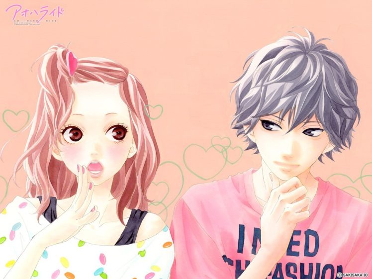 Ao Haru Ride, Yoshioka Futaba, Mabuchi Kou, Anime HD Wallpaper Desktop Background