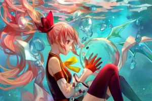 anime girls, Anime, Underwater