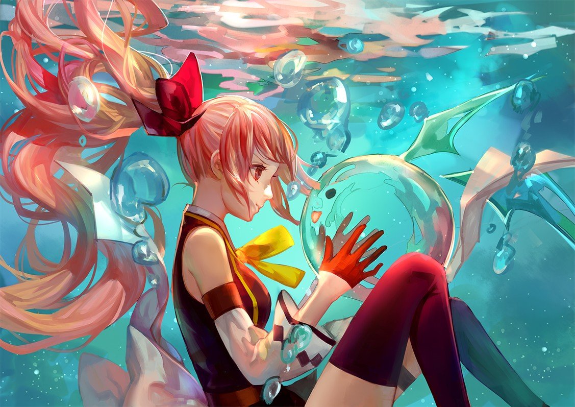 anime girls, Anime, Underwater Wallpaper