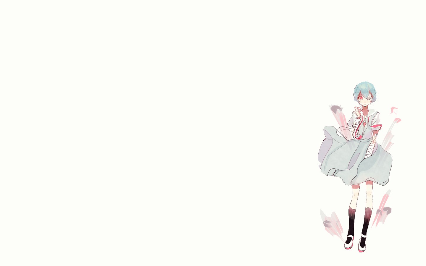 Neon Genesis Evangelion, Ayanami Rei, Simple background Wallpaper