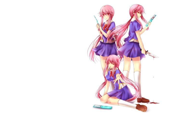Mirai Nikki, Gasai Yuno, Anime, Yandere, Anime girls HD Wallpaper Desktop Background
