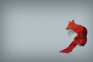 abstract, Minimalistic, Red, Simple, Background, Grey, Background, Foxes