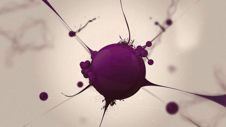 abstract, Purple, Atom, Matter HD Wallpaper Desktop Background