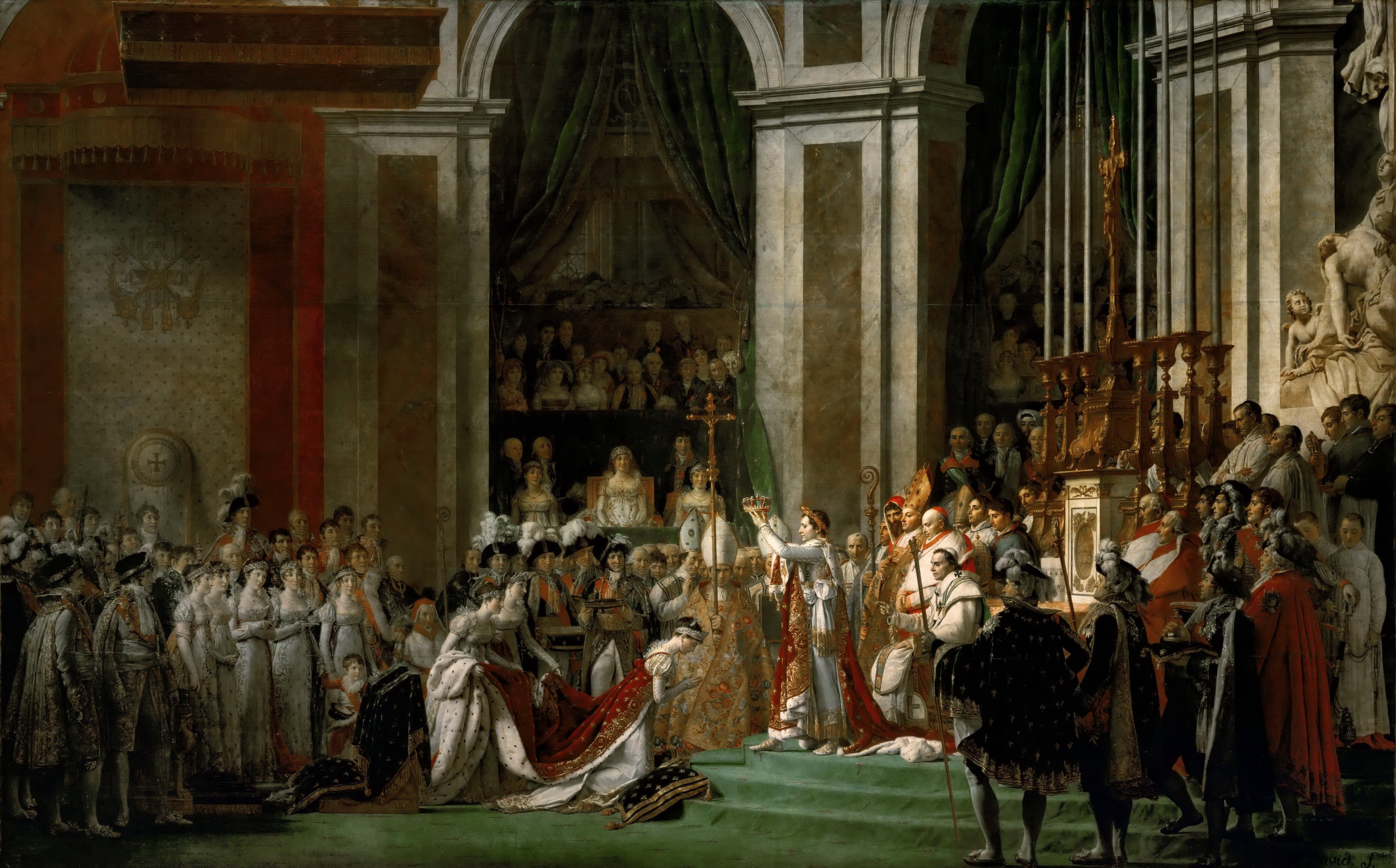 coronation, Of, The, Emperor, Napoleon, Painting, Art Wallpaper