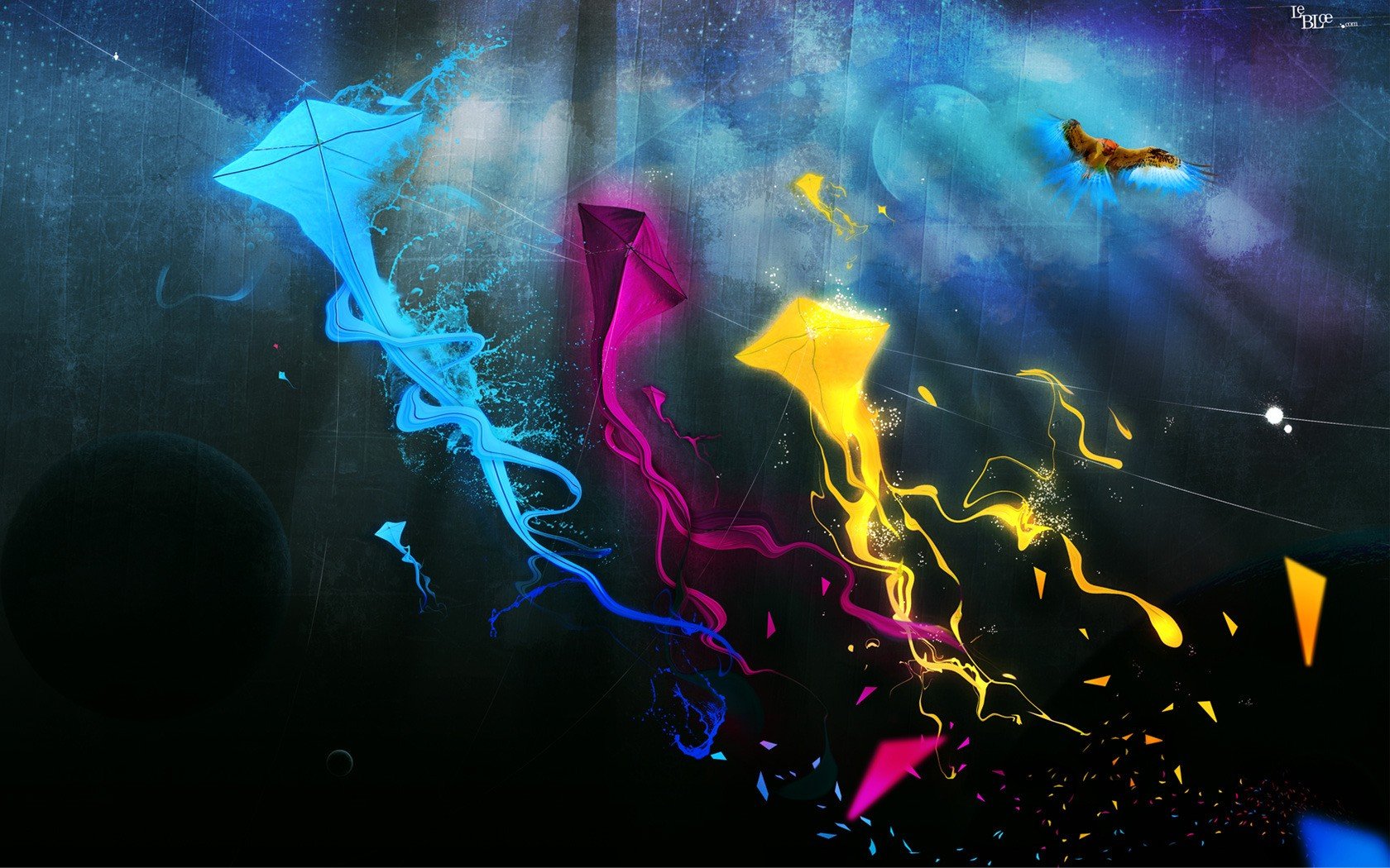 abstract, Kite, Cmyk, Simple Wallpaper