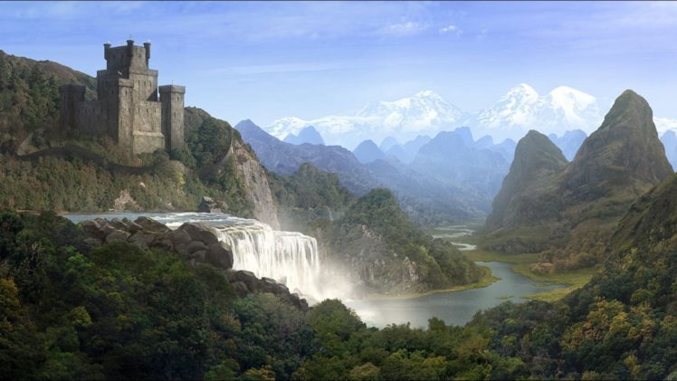landscapes, Castles, Fantasy, Art, Artwork, Andreas, Rocha, Fans HD Wallpaper Desktop Background