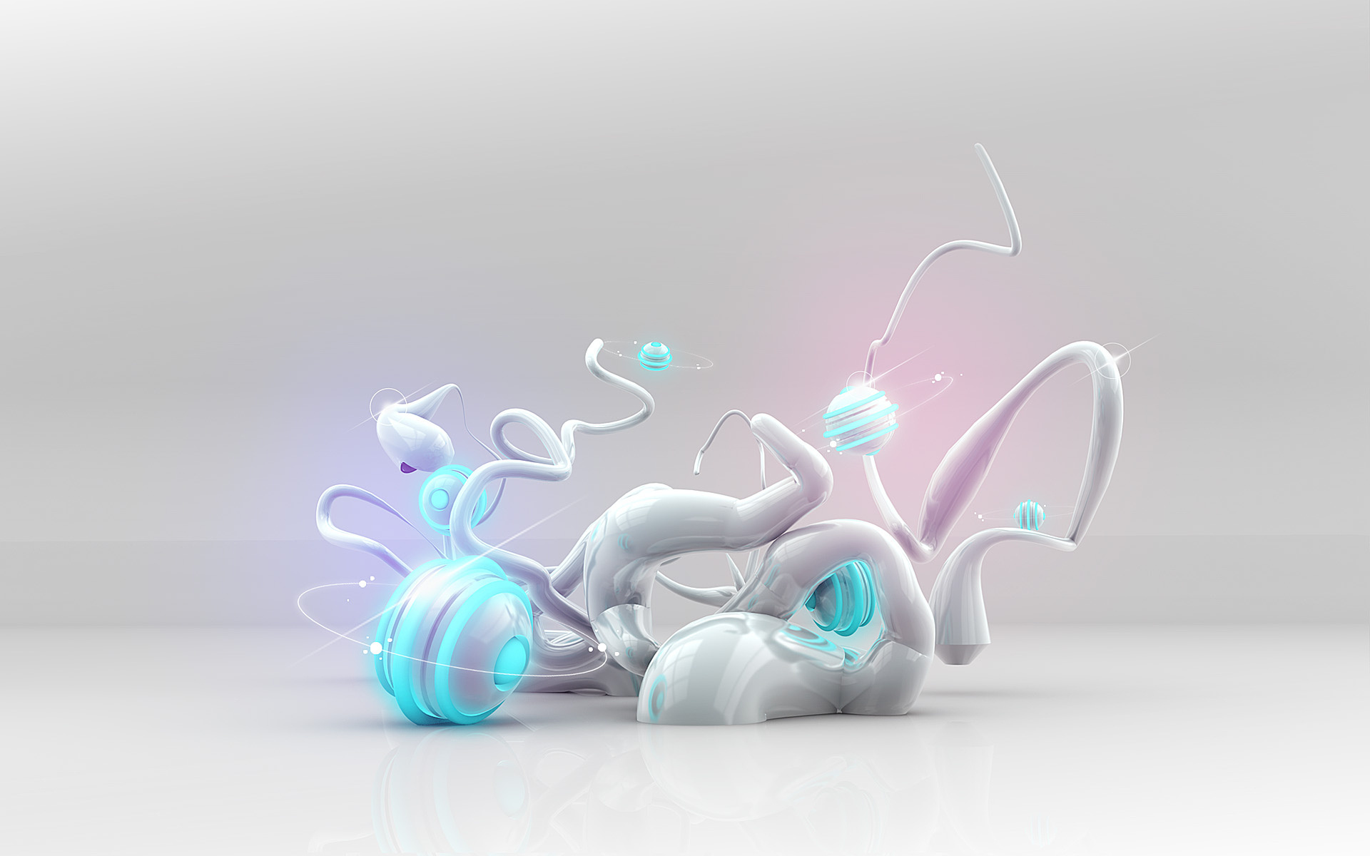abstract, 3d, Cg, Digital, Art, Artistic, Psychedelic, Lights, Motion, Neon, Shapes Wallpaper