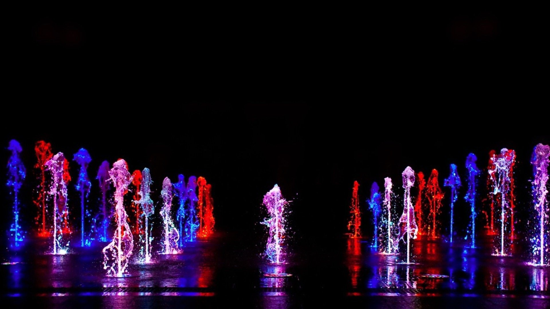 water, Abstract, Lights, Multicolor, Black, Background Wallpaper