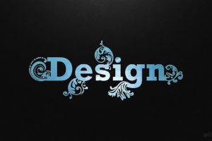 blue, Black, Design, Patterns, Typography, Floral, Black, Background, Colors