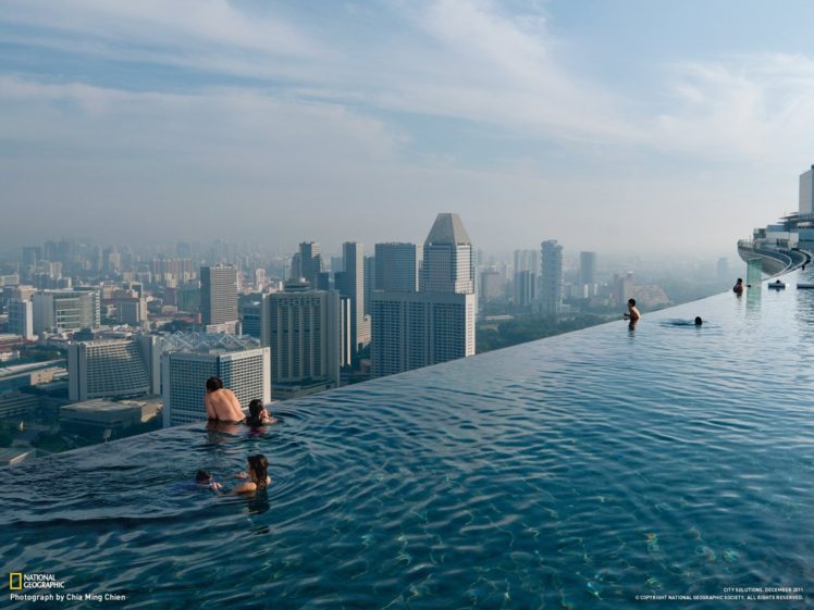 cityscapes, Singapore, National, Geographic, Swimming, Pools, Marina, Bay, Sands HD Wallpaper Desktop Background