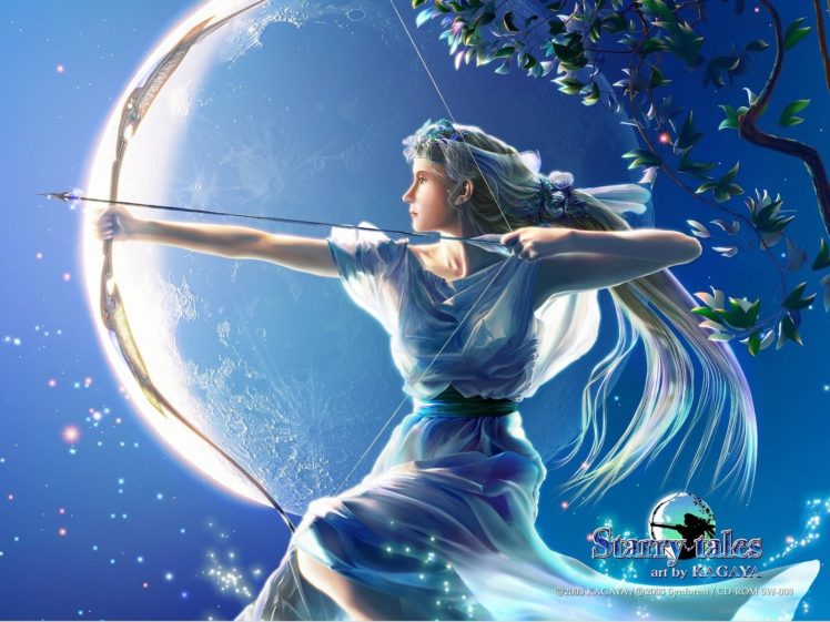 fantasy, Art, Goddess, Kagaya, Yutaka, Mythology, Artemis HD Wallpaper Desktop Background