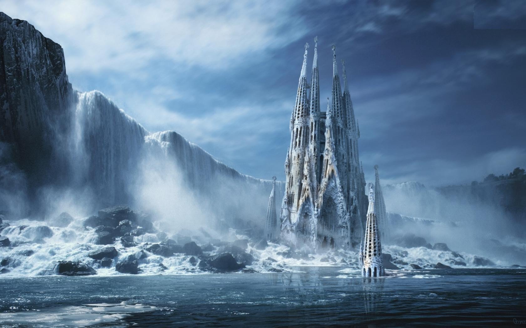 castles, Fantasy, Art, Water, Body Wallpaper