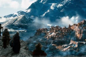 city, Mountain, Hobbit, Lord, Rings, Lotr, Fantasy, Movie, Film, Smog, Desolation