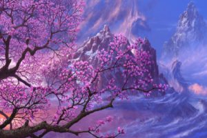 fantasy, Blossom, Tree, Art