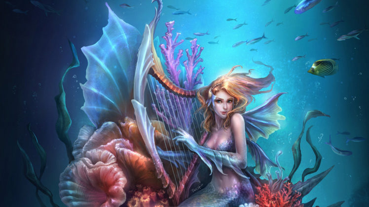 fantasy, Mermaid, Art HD Wallpaper Desktop Background