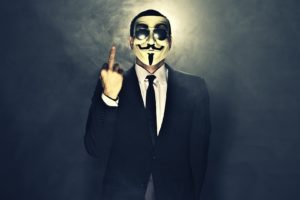 anonymous, Dark, Horror, Anarchy, Mask, Fuck, Gesture, Finger