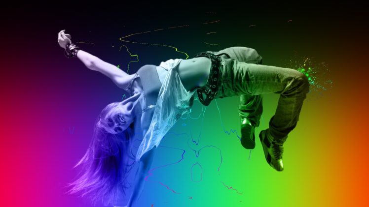 women, Abstract, Dance, Dancing, Colors HD Wallpaper Desktop Background