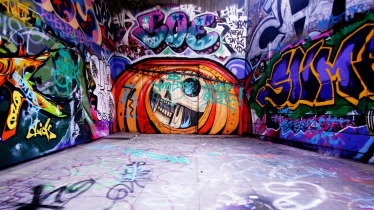 graffiti, Halloween, Ur4ban, Art, Paint, Psychedelic HD Wallpaper Desktop Background