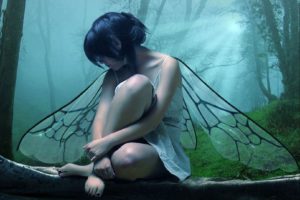 fantasy, Art, Fairy, Wings, Trees, Forest, Landscapes, Cg, Digital, Women, Gothic, Mood