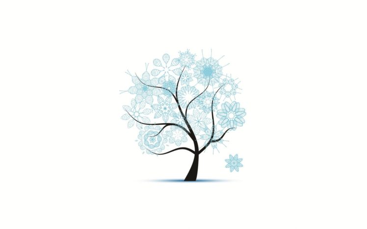 snow, Minimalistic, Trees, Simple, Background, White, Background HD Wallpaper Desktop Background
