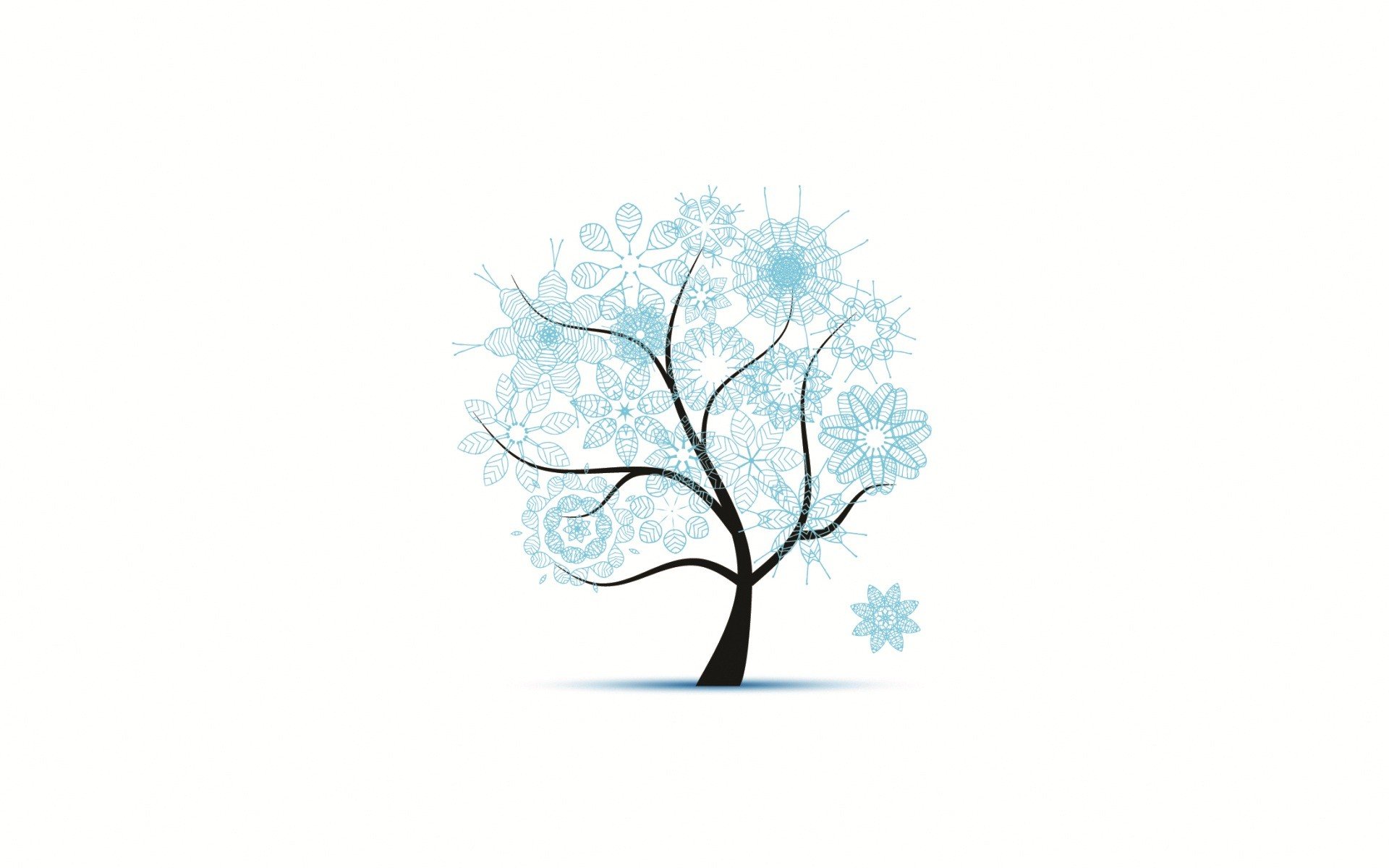 snow, Minimalistic, Trees, Simple, Background, White, Background Wallpaper