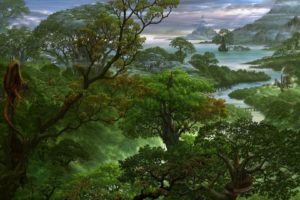 fantasy, Art, Trees, Forest, Landscapes, Jungle