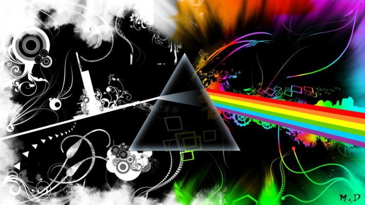 Abstract Music Pink Floyd Multicolor Rock Music The Dark