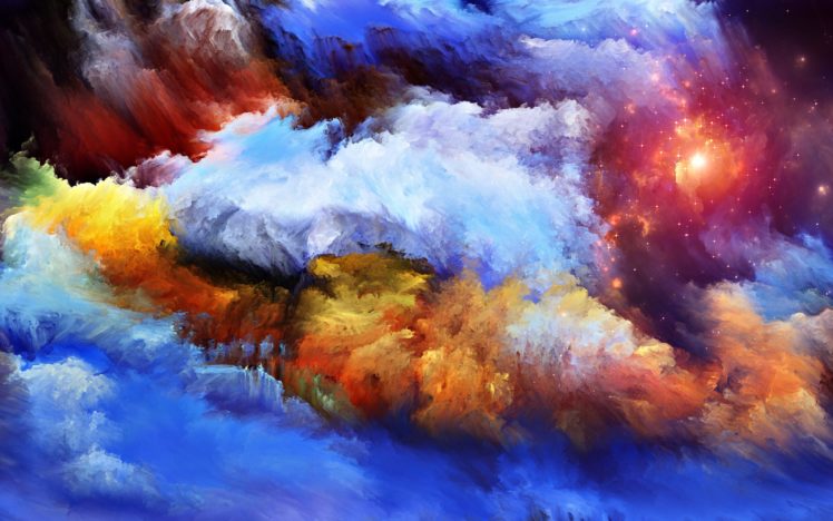 artwork, Space, Stars, Nebula, Painting HD Wallpaper Desktop Background
