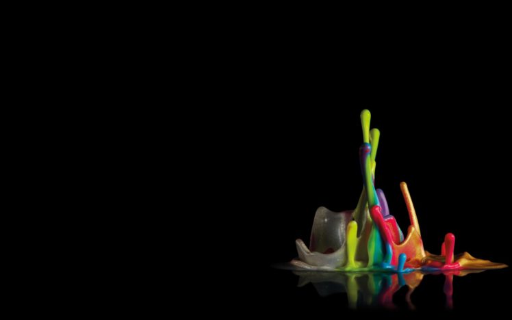 abstract, Multicolor, Liquid, Rainbows, Digital, Art, Splashes HD Wallpaper Desktop Background