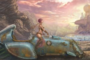 boots, Women, Futuristic, Dreams, Rust, Artwork, Vehicles, Sci, Fi, Science, Sexy, Babes, Cities