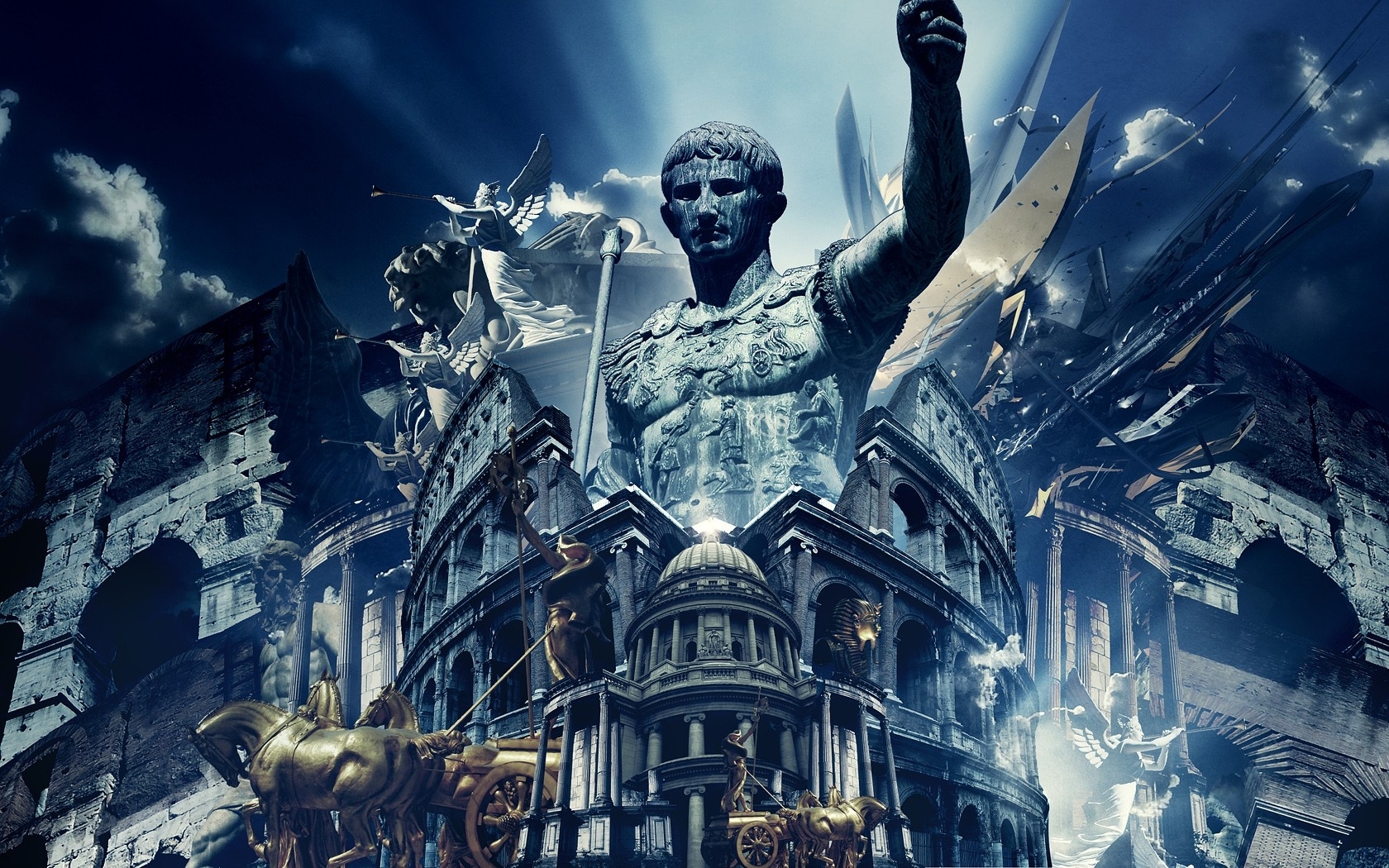 august, Digital, Art, Photomanipulations, Cg, Architecture, Buildings, History, 3d, Statue Wallpaper