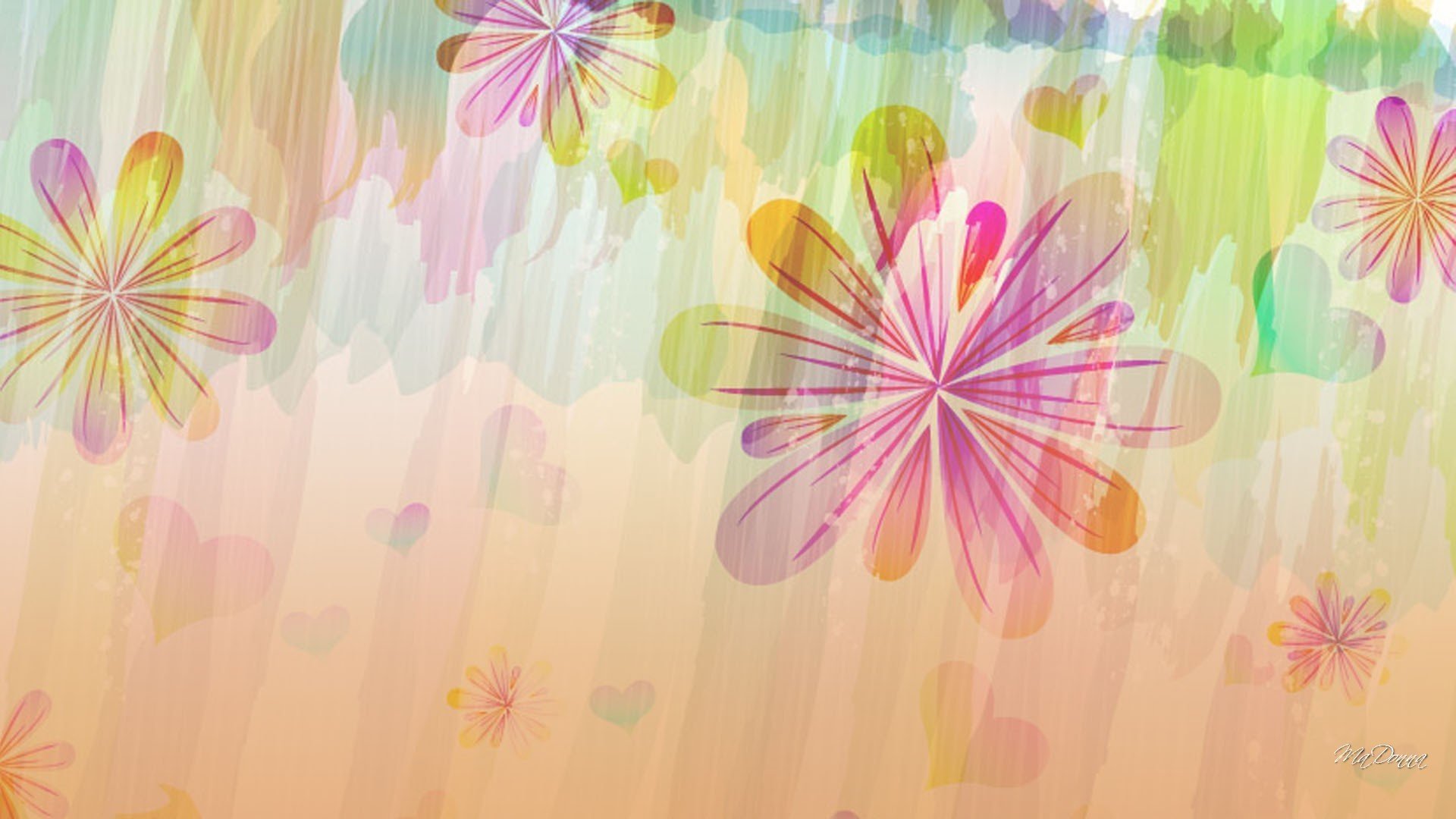flower, Abstraction, Summer Wallpaper