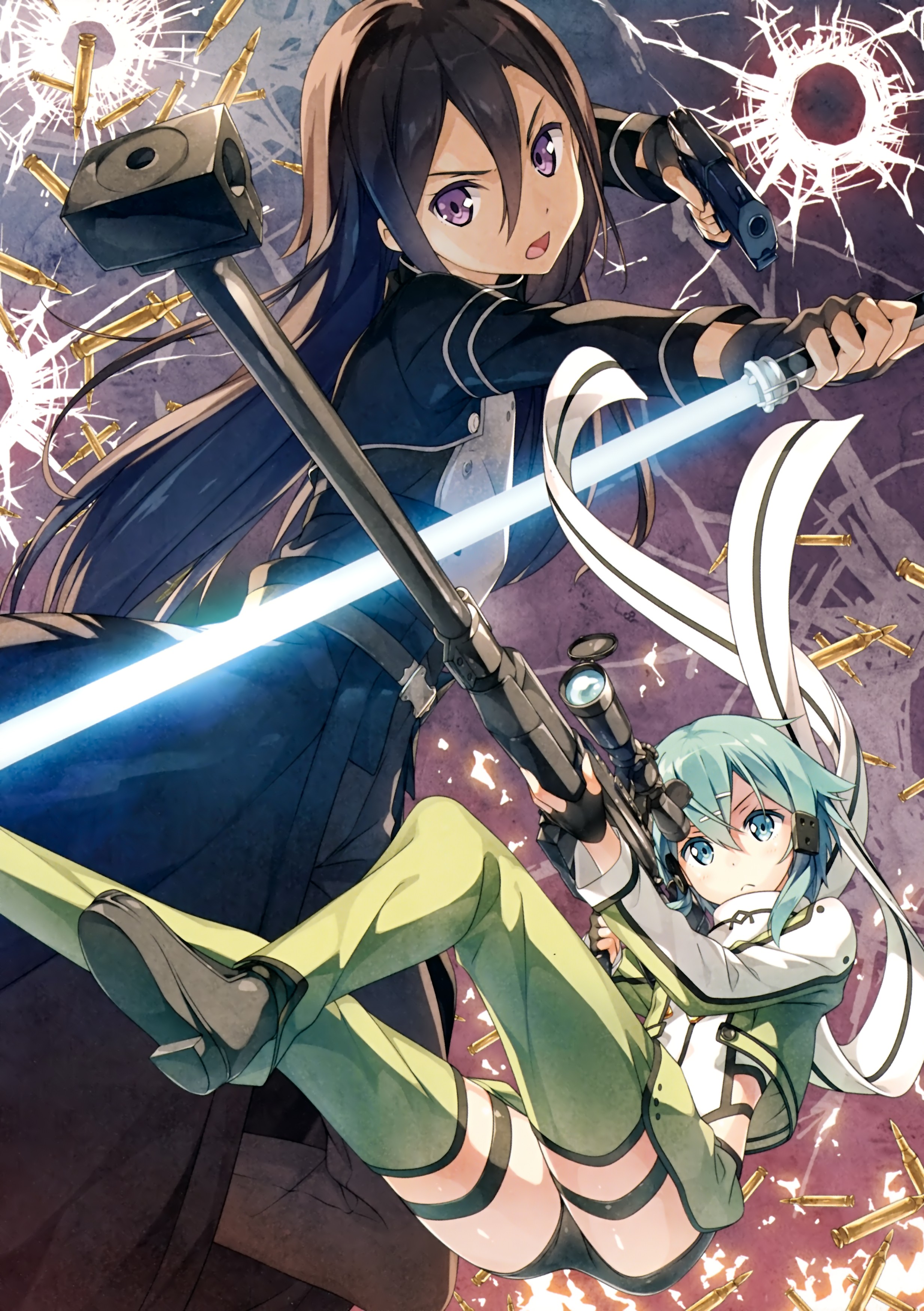 Sword Art Online, Kirigaya Kazuto, Asada Shino, Gun Gale Online Wallpaper