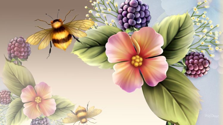 bee, Insect, Bees, Flower, Flowers HD Wallpaper Desktop Background