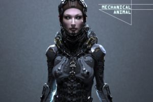 sci fi, Cyberpunk, Girl, Cyborg