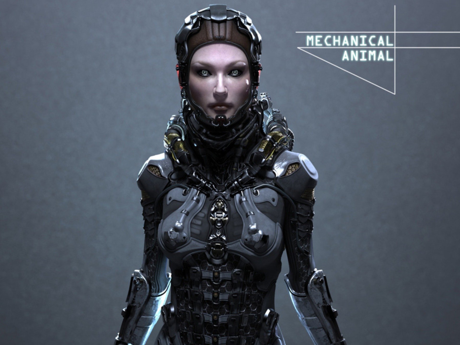 sci fi, Cyberpunk, Girl, Cyborg Wallpaper