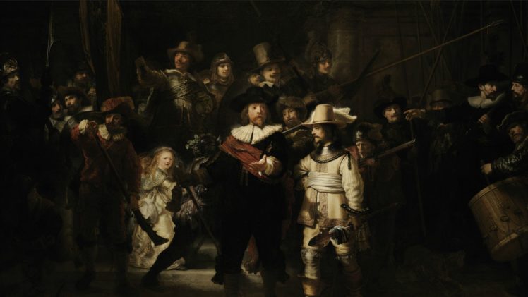 the, Night, Watch, Rembrandt, Painting HD Wallpaper Desktop Background