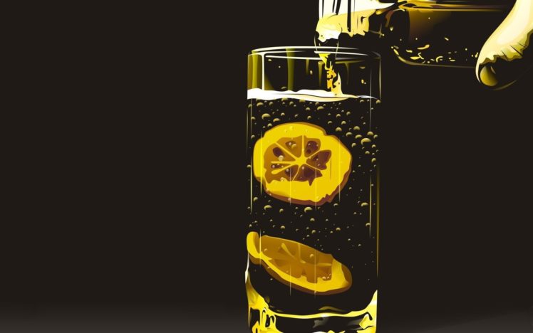 lemon, Drink, Vector HD Wallpaper Desktop Background