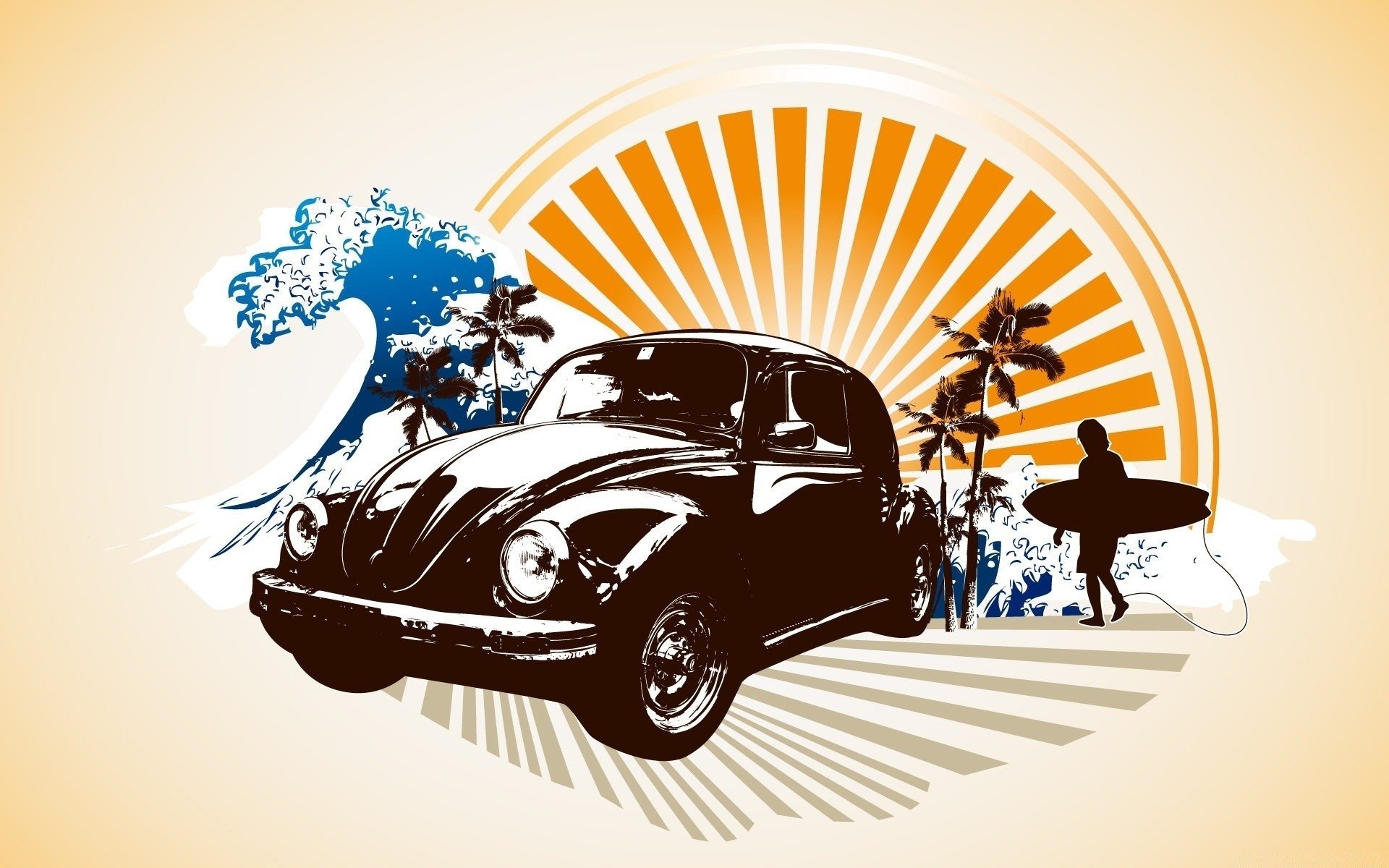 vector, Vw, Car, Bettle Wallpaper