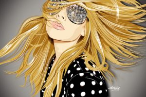 face, Graphics, Wallpaper, Girl, Art, Style, Glasses, Vector, Hair, Blonde