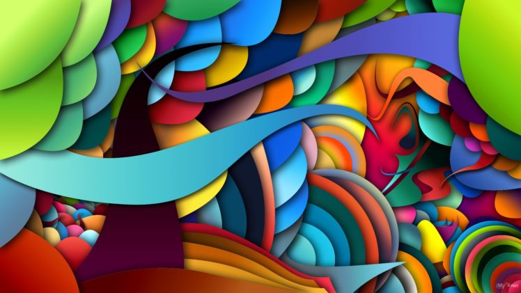 swirls, Colorful, Psychedelic, Bright HD Wallpaper Desktop Background